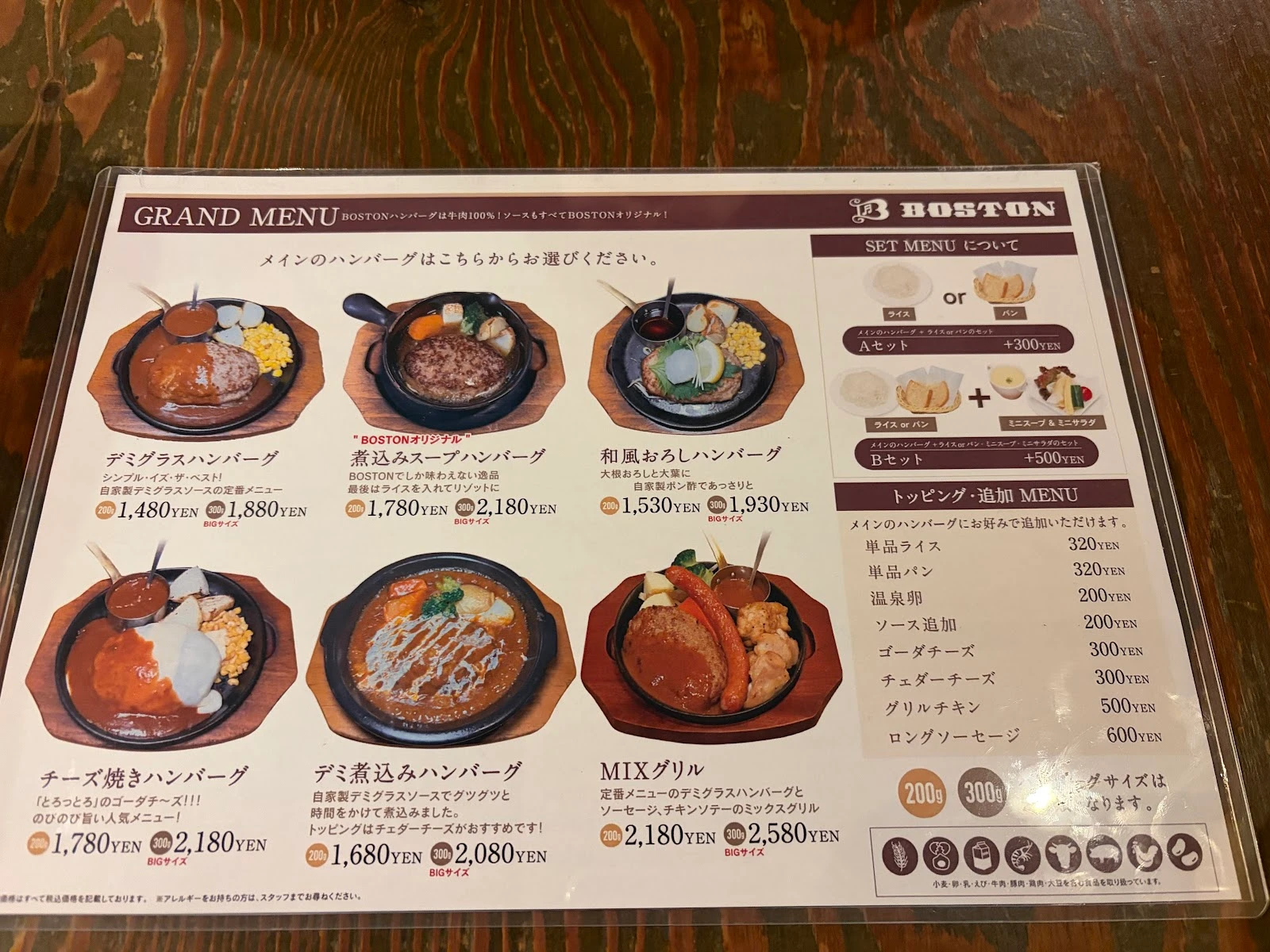 Boston Gamo 菜单照片 4